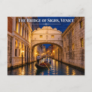 The Bridge of Sighs Venice Italy Postcard