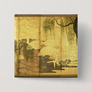The Bridge on Liji River 2 Inch Square Button