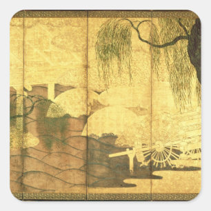 The Bridge on Liji River Square Sticker