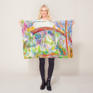 The Bridge, Paul Cezanne Fleece Blanket