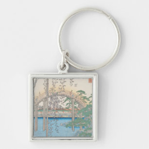 The Bridge with Wisteria or Kameido Tenjin Keychain