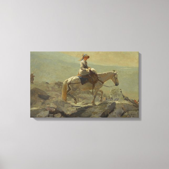 The Bridle Path, White Mountains (Winslow Homer) Canvas Print (Front)