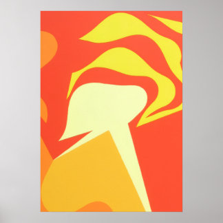 The Bright Unknown Yellow Abstract Art Print