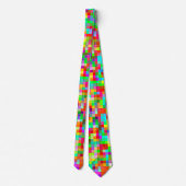 The Brightest Most Colourful Pixel Pattern Tie (Back)