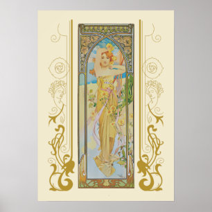 The Brightness of Day  by Alphonse Mucha Poster
