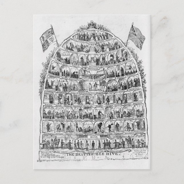 The British Beehive, 1867 Postcard (Front)