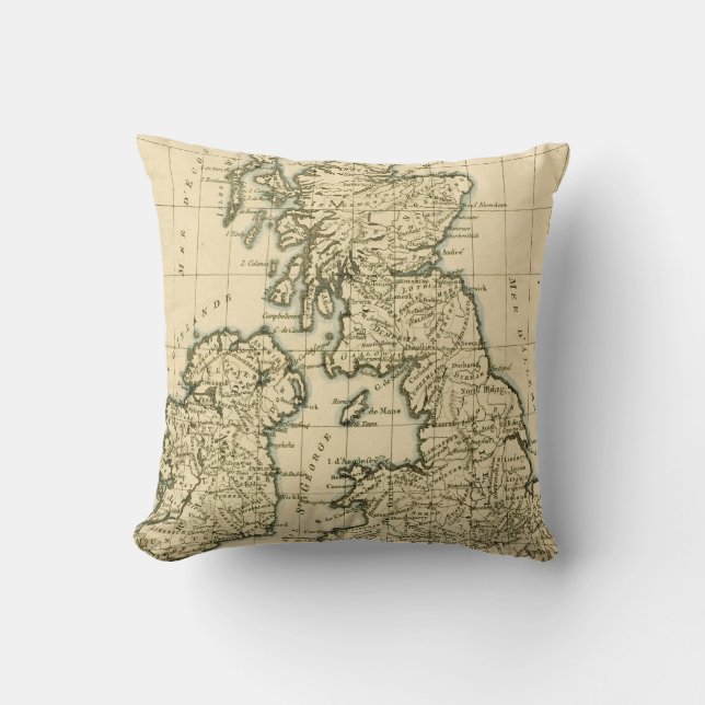 The British Isles Throw Pillow (Front)
