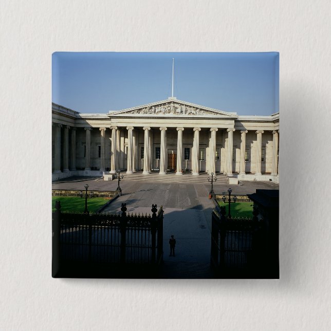 The British Museum 2 Inch Square Button (Front)