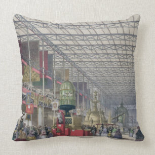 The British Nave of the Great Exhibition, 1851 (co Throw Pillow