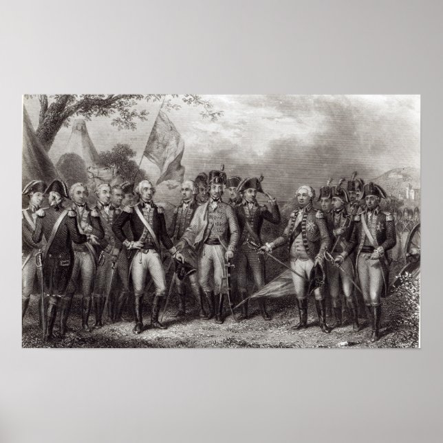 The British Surrendering their Arms Poster (Front)