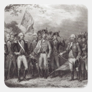 The British Surrendering their Arms Square Sticker