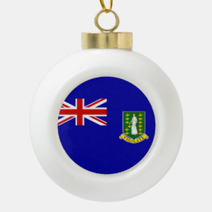 The British Virgin Islands Flag Ceramic Ball Christmas Ornament