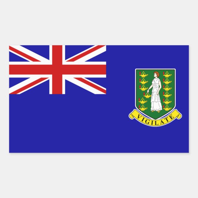 The British Virgin Islands Flag Sticker (Front)