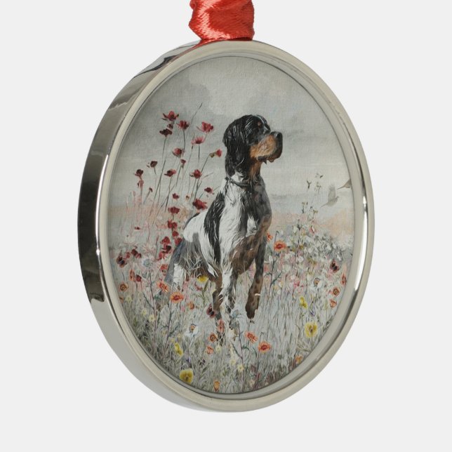 The Brittany spaniel  Ceramic Ornament (Right)
