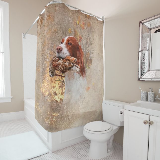 The Brittany spaniel  Duvet Cover (In Situ)