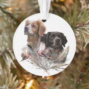 The Brittany Spaniels,  French Brittany, Bird dog, Ornament