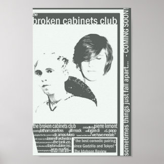 "the broken cabinets club" poster