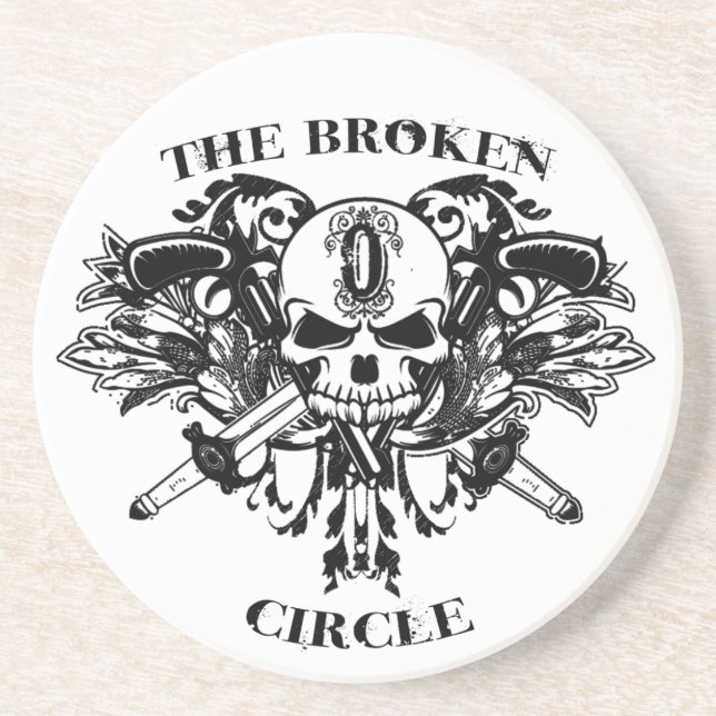 The Broken Circle Coaster - White (Front)