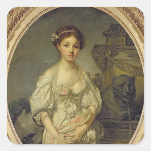 The Broken Pitcher, c.1772-73 Square Sticker