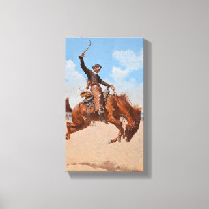 The Bronco Buster (by Frederic Remington) Canvas Print