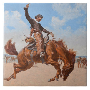 The Bronco Buster (by Frederic Remington) Tile