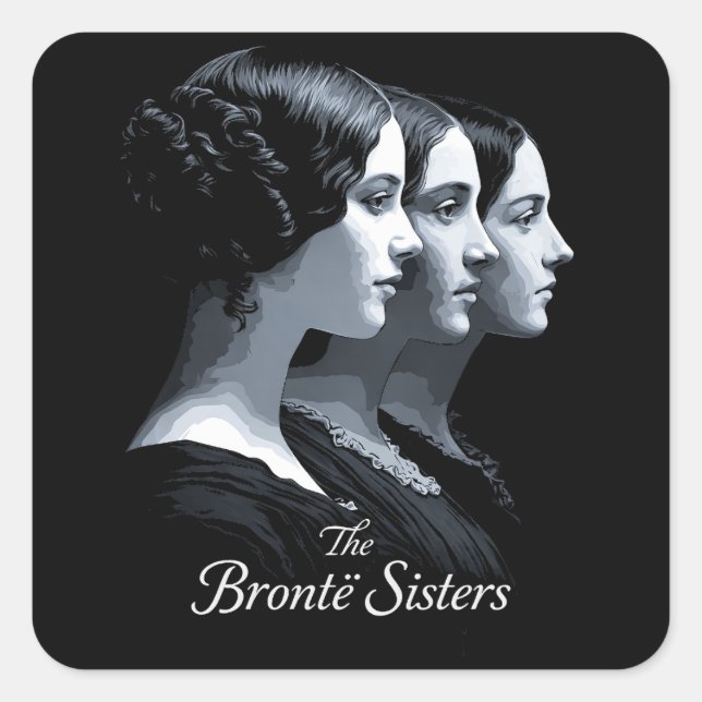 The Brontë Sisters Square Sticker (Front)