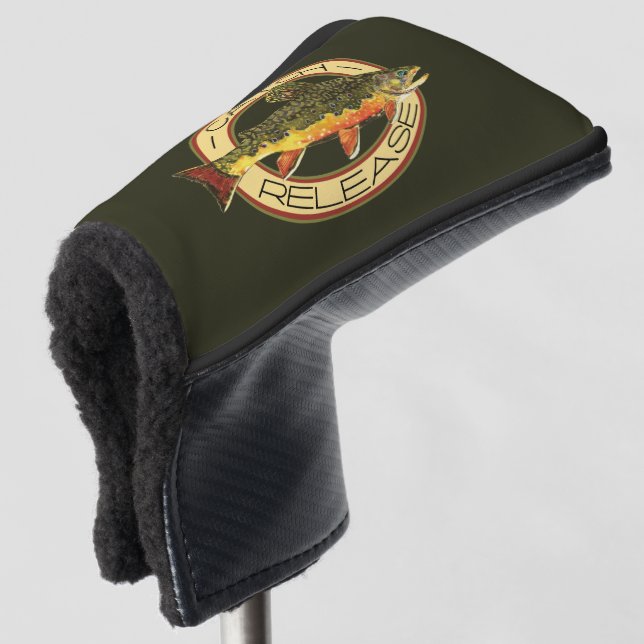 The Brook Trout Fishing Golf Head Cover (3/4 Front)