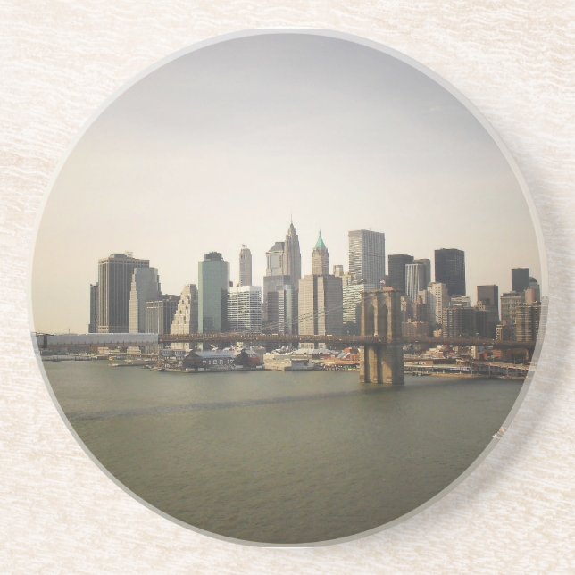 The Brooklyn Bridge and the New York City Skyline Coaster (Front)