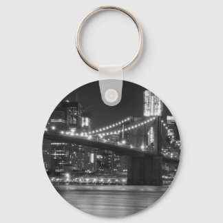 The Brooklyn Bridge - Black and White Keychain
