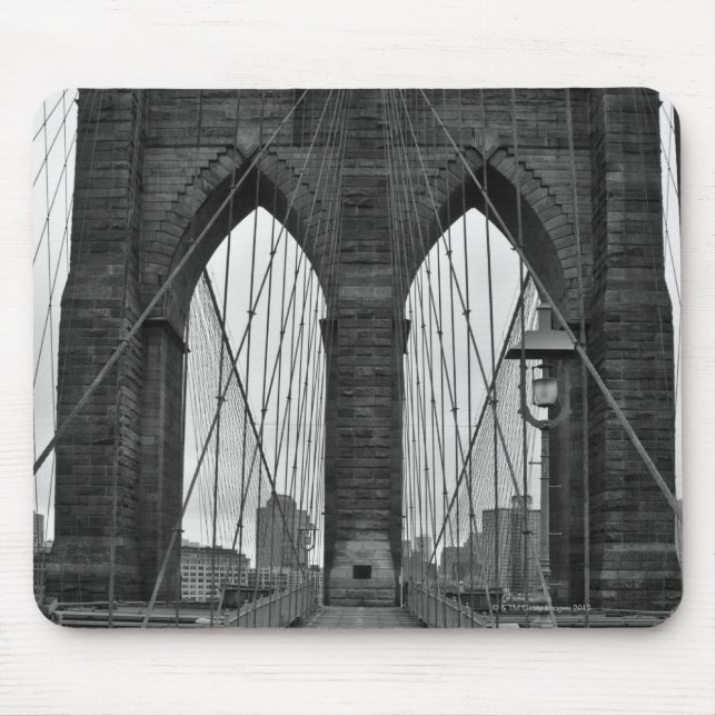 The Brooklyn Bridge in New York City Mouse Pad (Front)