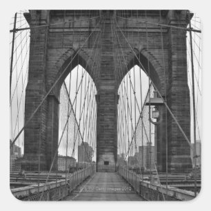 The Brooklyn Bridge in New York City Square Sticker