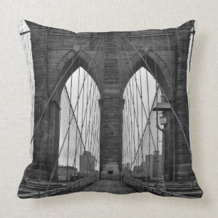 The Brooklyn Bridge in New York City Throw Pillow