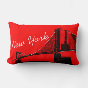 The Brooklyn Bridge New York Design Lumbar Pillow