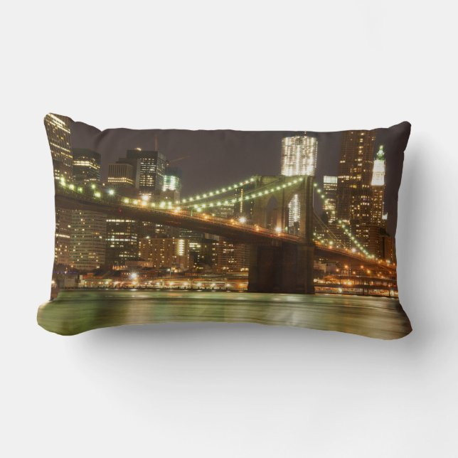 The Brooklyn Bridge - NYC Lumbar Pillow (Front)
