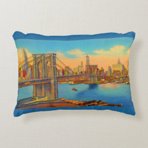 the Brooklyn Bridge print Accent Pillow