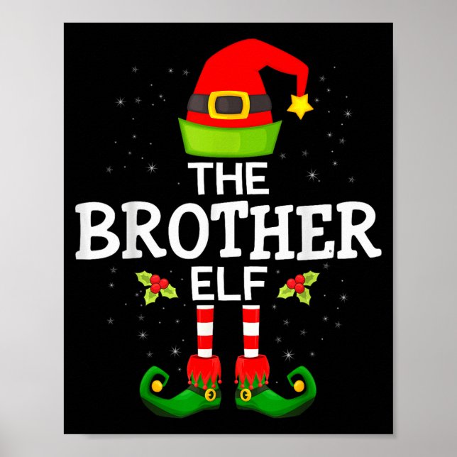 The Brother Elf Christmas Family Matching Pajama  Poster (Front)