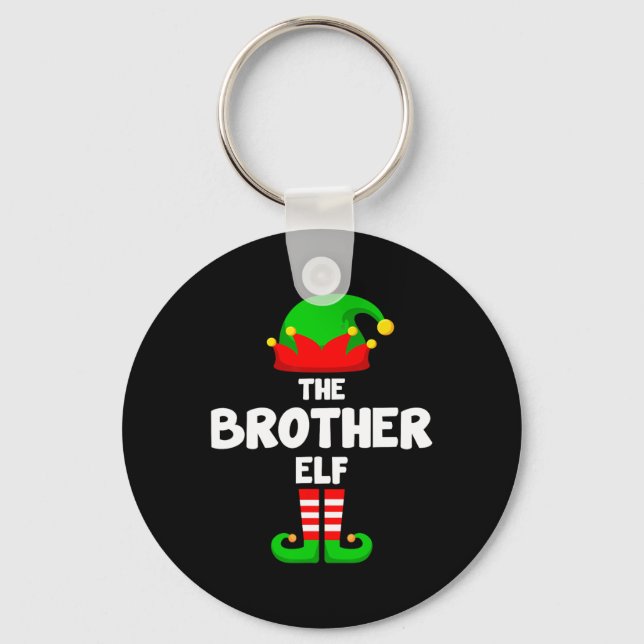 The Brother Elf Funny Christmas Matching Family Pa Keychain (Front)