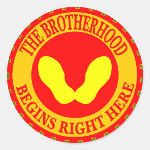 The Brotherhood Begins Right Here Classic Round Sticker