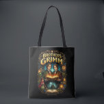 The Brothers Grimm Tote Bag<br><div class="desc">An ornate fantasy illustration of the Brothers Grimm surrounded by magical elements and iconic fairy tale imagery,  celebrating the timeless legacy of their enchanted stories.</div>