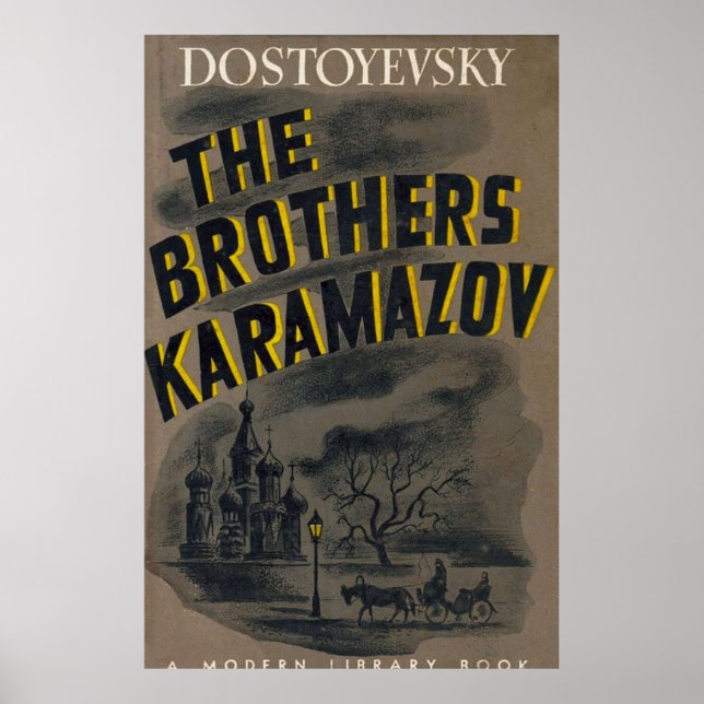 The Brothers Karamazov   Dostoevsky vintage book c Poster (Front)