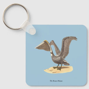 The Brown Pelican (Pelecanus occidentalis) NY Bird Keychain