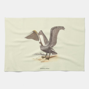 The Brown Pelican (Pelecanus occidentalis) NY Bird Kitchen Towel