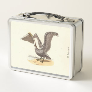 The Brown Pelican (Pelecanus occidentalis) NY Bird Metal Lunch Box