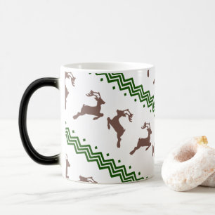 THE BROWN REINDEER PATTERN MAGIC MUG