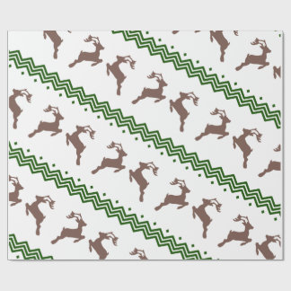 THE BROWN REINDEER PATTERN WRAPPING PAPER
