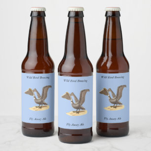 The Brown Thrush or Brown Thrasher, New York Birds Beer Bottle Label