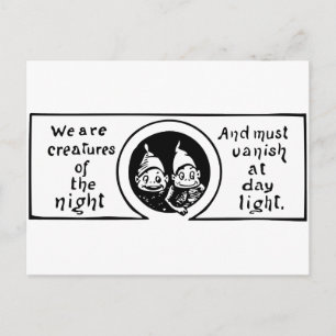 The Brownies: We are Creatures of the Night Postcard