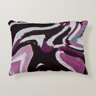 The brush stroke graphic abstract background. Art  Accent Pillow