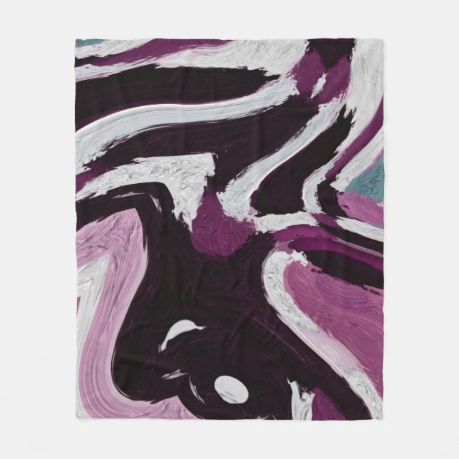 The brush stroke graphic abstract background. Art  Fleece Blanket (Front)