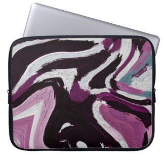 The brush stroke graphic abstract background. Art  Laptop Sleeve